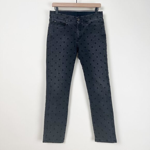 Stella McCartney Star Embroidered Slim Skinny Boyfriend Denim Jeans Mid/Low Rise - Picture 4 of 13